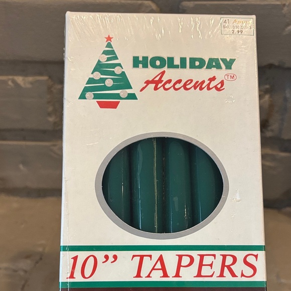 VTG NIB Holiday Accents 10" Tapers Box of 12 - Picture 3 of 4